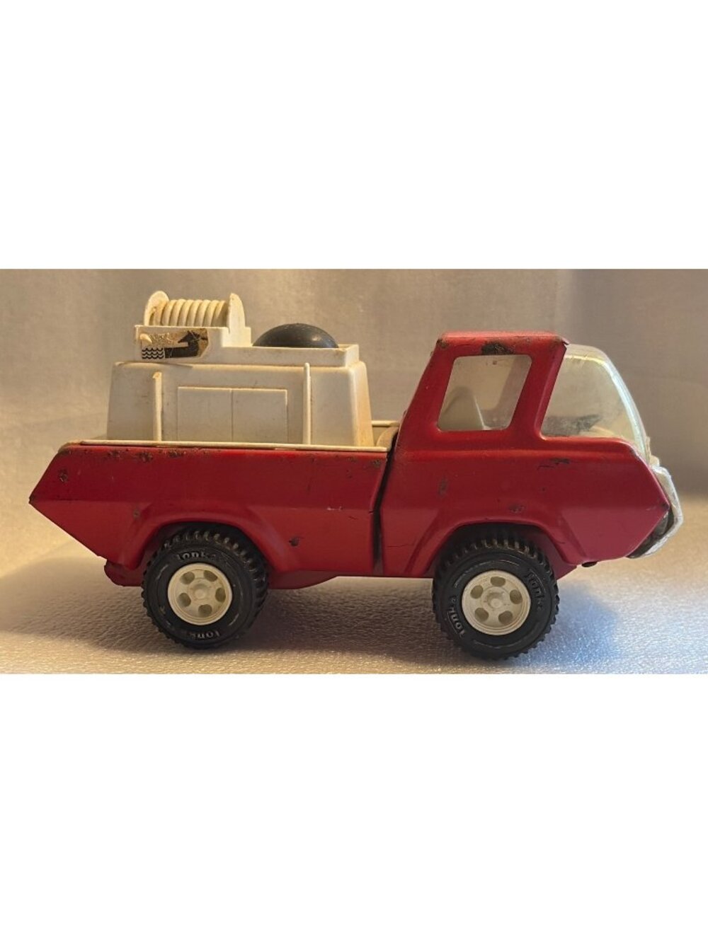 Tonka Fire Pumper Truck 1974 #1256 Pressed Steel Red & White Vintage Toy